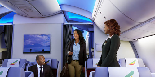 Ethiopian airlines inside the boeing 787