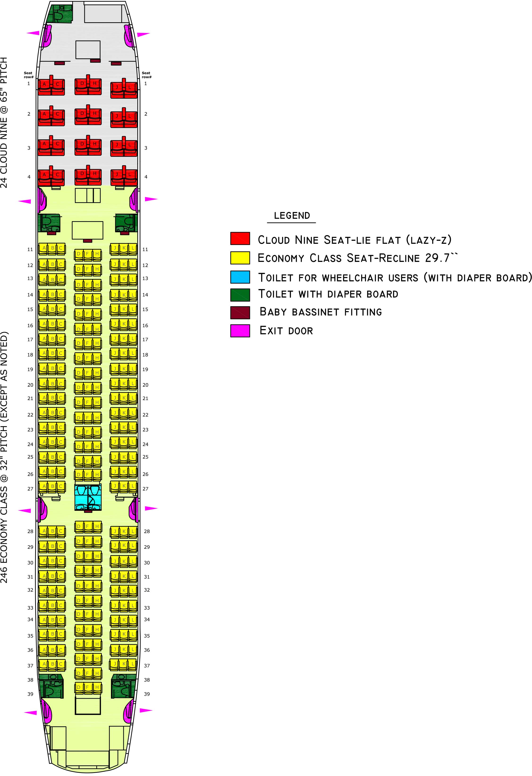 Seat Map Journey Planning | Ethiopian Airlines Senegal